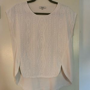 Madewell ivory knit top